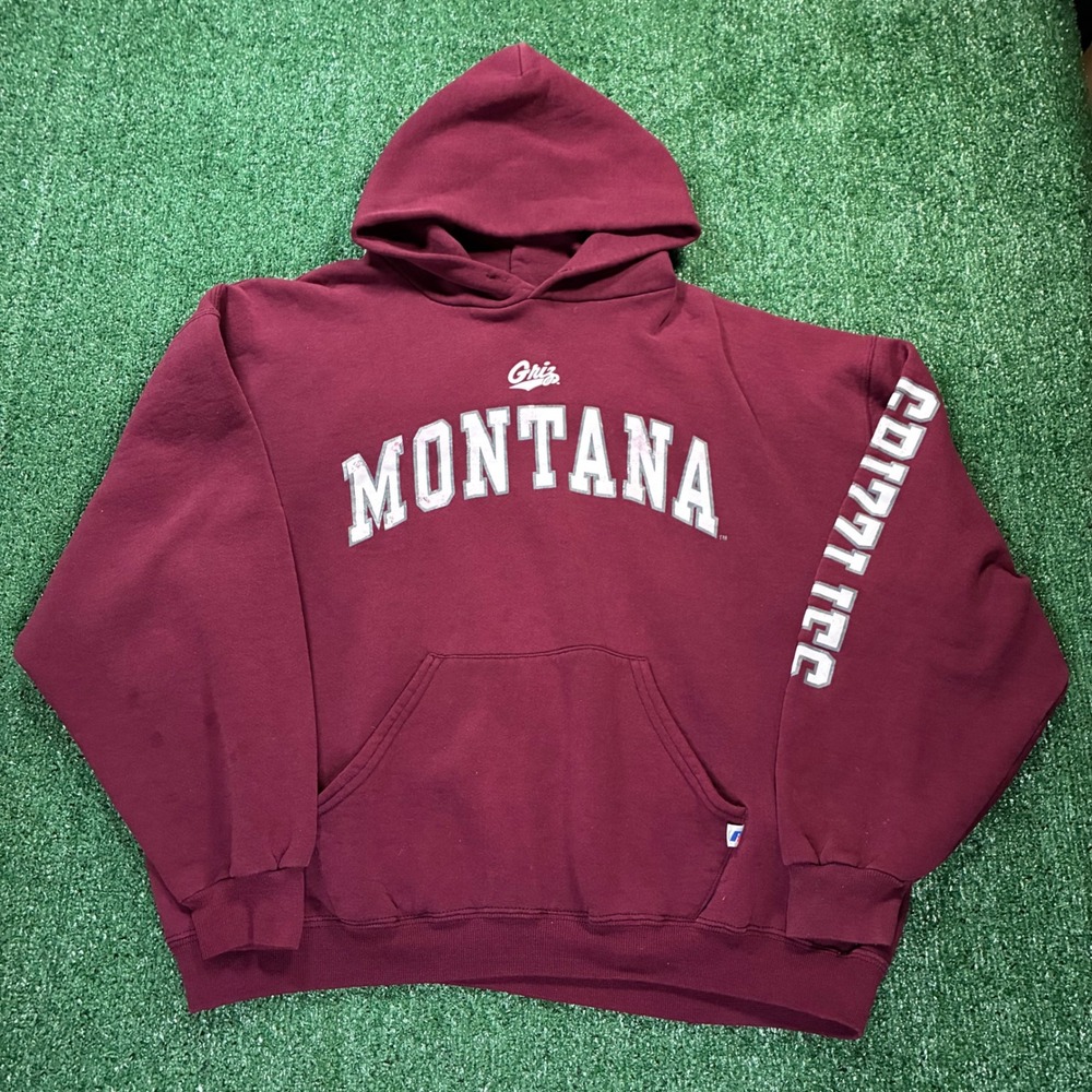 Vintage 90's Russell Athletic Montana Griz Hoodie